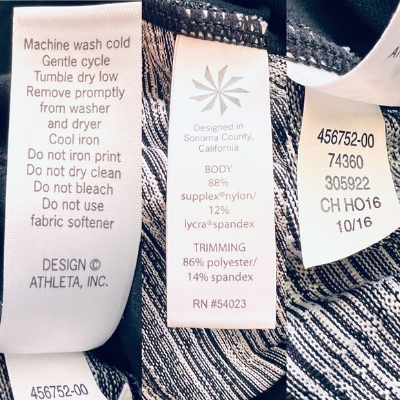 Athleta High Rise Jacquard Flow Chaturanga Black & Gray Leggings Tight Sz Small - Picture 8 of 10